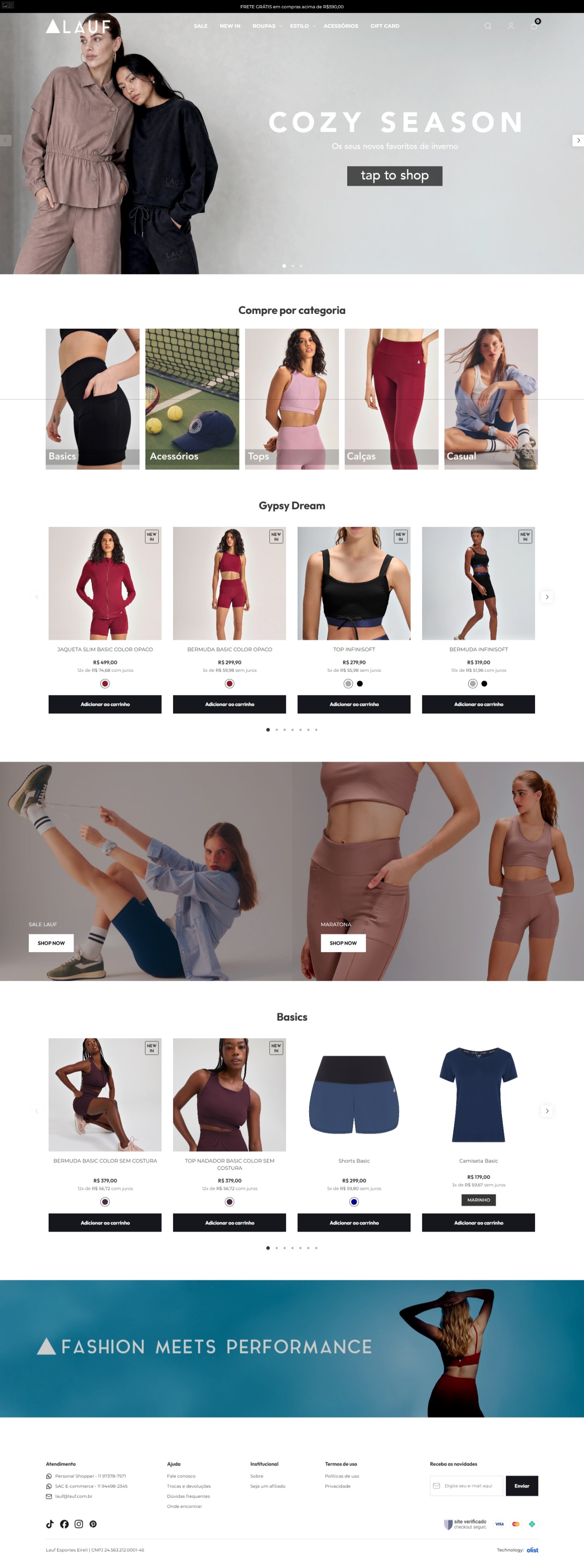 Lauf Sports website preview image